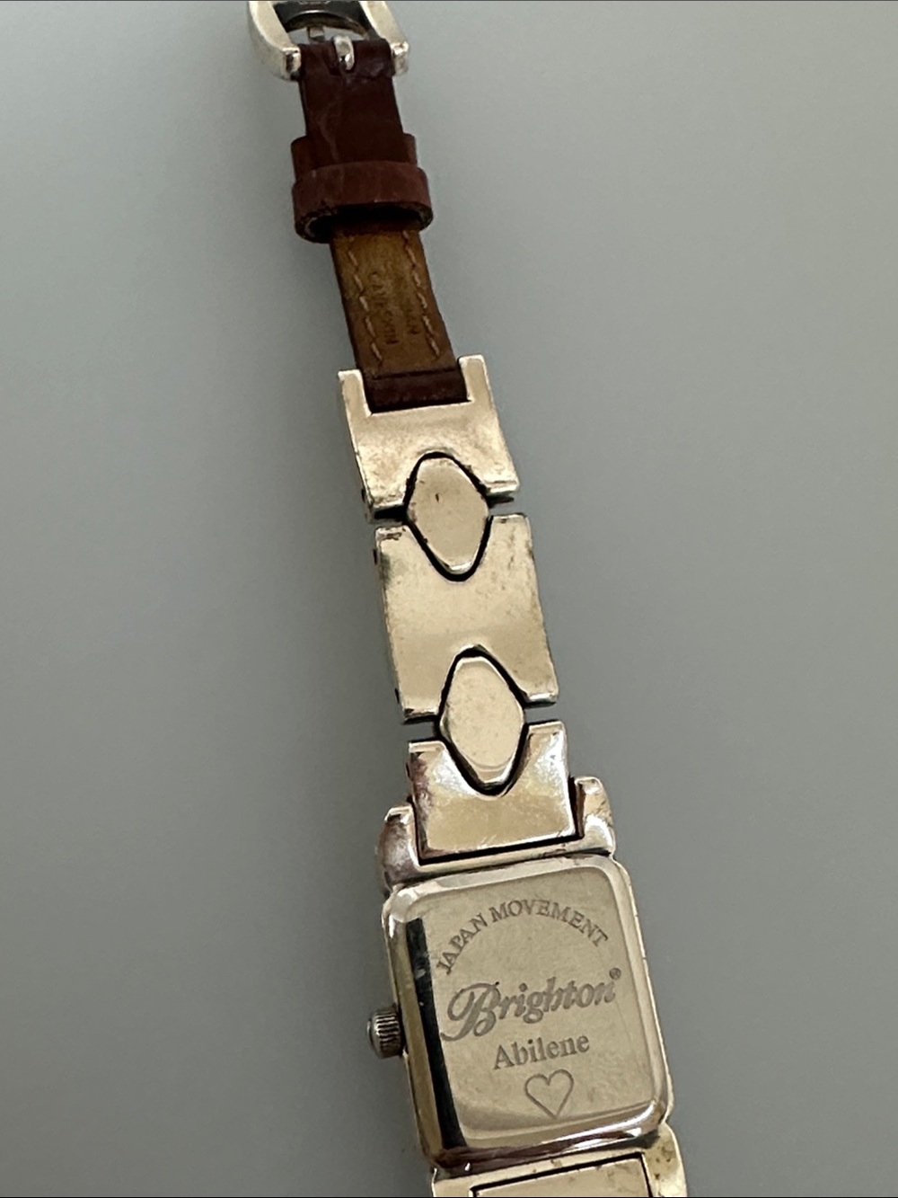 Brighton Two-Tone Silver and Gold Square Face Watch - Picture 8 of 10